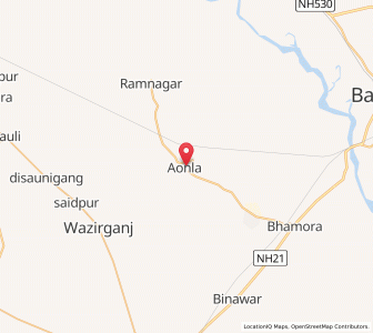 Map of Aonla, Uttar Pradesh