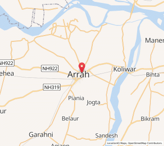 Map of Ara, Bihar