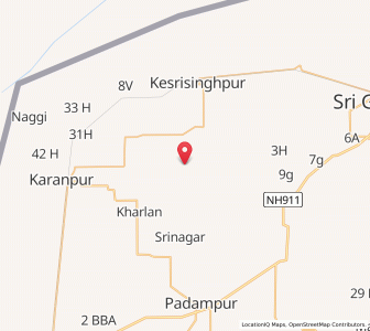 Map of Arain, Rajasthan