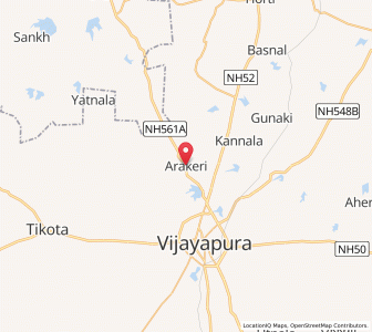 Map of Arakeri, Karnataka