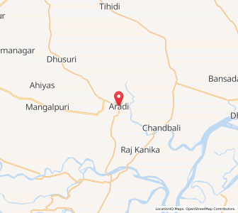 Map of Ararhi, Odisha