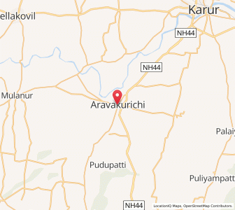 Map of Aravakkurichchi, Tamil Nadu