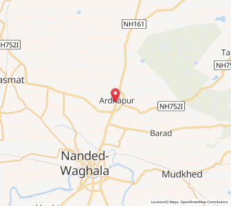 Map of Ardhapur, Maharashtra
