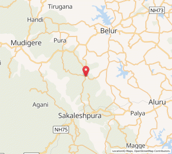 Map of Arehalli, Karnataka