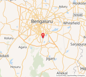 Map of AreKere, Karnataka