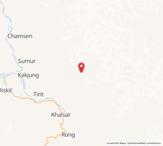 Map of Arganglas, Kashmir