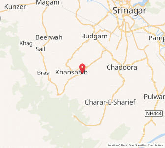 Map of Arigam, Kashmir
