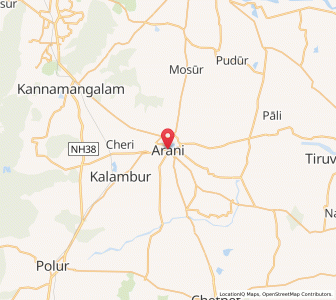 Map of Arni, Maharashtra