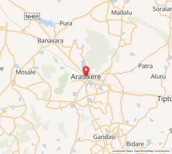 Map of Arsikere, Karnataka