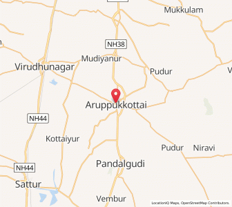 Map of Aruppukkottai, Tamil Nadu