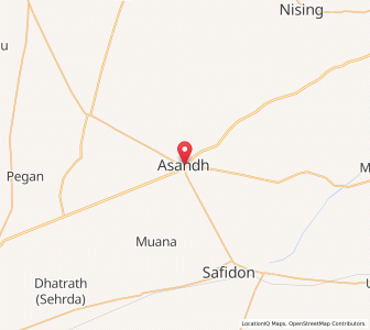 Map of Asandh, Haryana