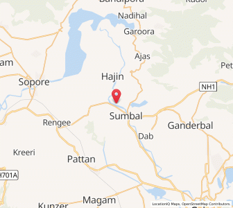 Map of Asham, Kashmir