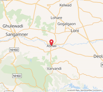 Map of Ashwi Budrukh, Maharashtra