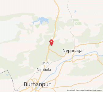 Map of Asirgarh, Madhya Pradesh