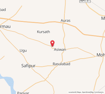 Map of Asiwan, Uttar Pradesh