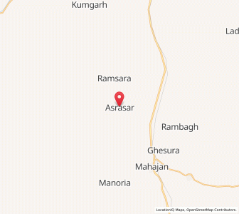 Map of Asrasar, Rajasthan