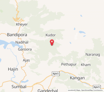 Map of Astar, Kashmir