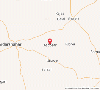 Map of Asusar, Rajasthan