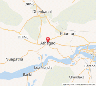 Map of Athagarh, Odisha