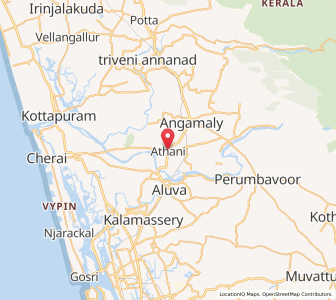 Map of Athani, Kerala