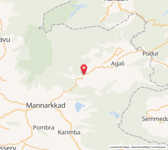 Map of Attappadi, Kerala
