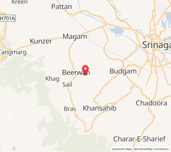 Map of Atyun, Kashmir