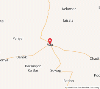 Map of Au, Rajasthan
