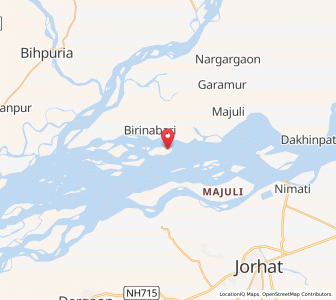 Map of Auniati Sattra, Assam