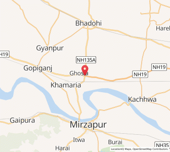 Map of Aunrai, Uttar Pradesh