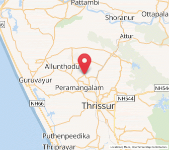 Map of Avanoor, Kerala