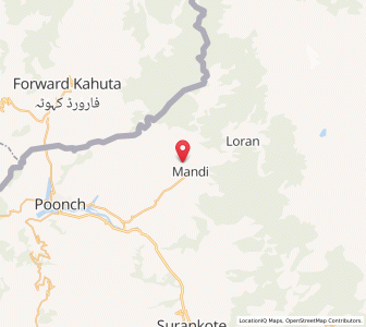 Map of Azamabao, Kashmir