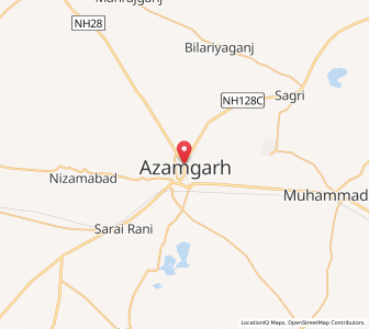Map of Azamgarh, Uttar Pradesh