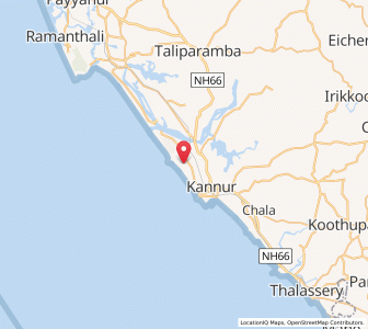 Map of Azhikode, Kerala
