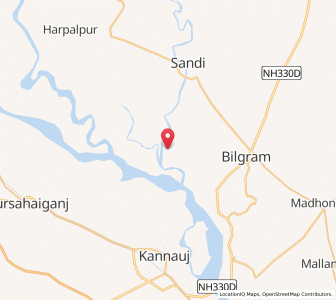 Map of Azmatnagar, Uttar Pradesh