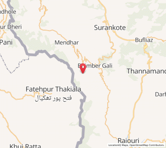 Map of Baauni, Kashmir