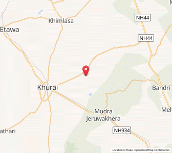 Map of Bachhau, Madhya Pradesh
