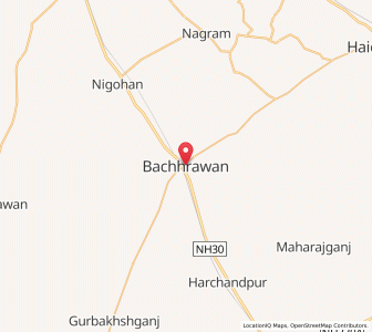 Map of Bachhrawan, Uttar Pradesh