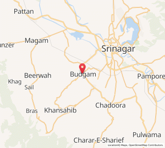 Map of Badgom, Kashmir