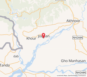 Map of Badhan, Kashmir