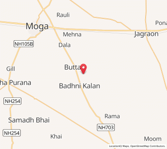 Map of Badhni Khurd, Punjab