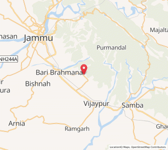Map of Badhor, Kashmir