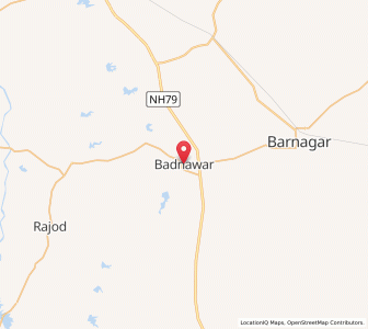 Map of Badnawar, Madhya Pradesh