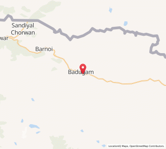 Map of Badogam, Kashmir