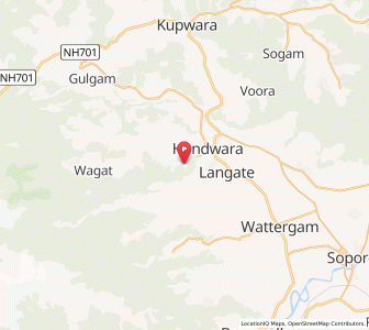 Map of Badrahar, Kashmir