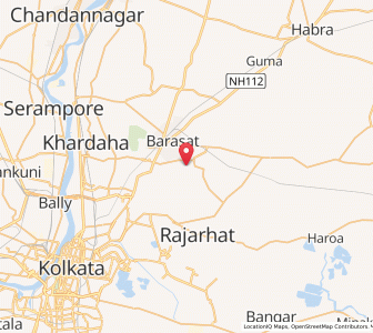 Map of Badu, West Bengal