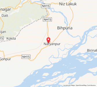 Map of Badulahati, Assam