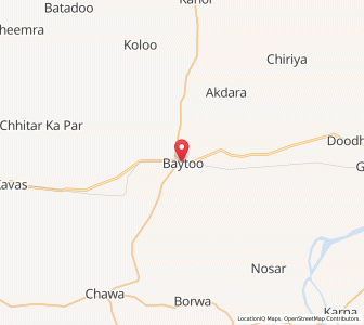 Map of Baetu, Rajasthan