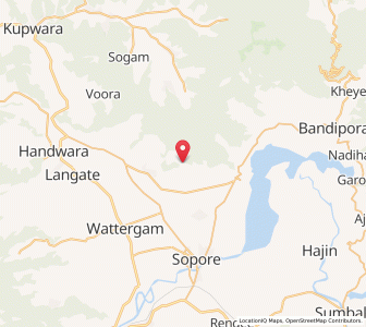 Map of Bagau, Kashmir