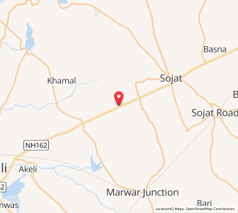 Map of Bagawas, Rajasthan