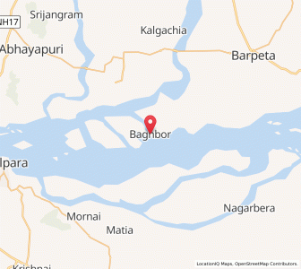 Map of Bagbor, Assam